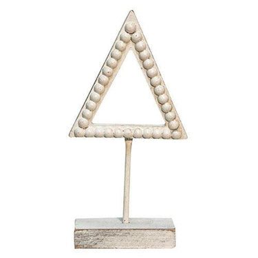 Shabby Chic Beaded Christmas Tree on Base 10 - The Fox Decor